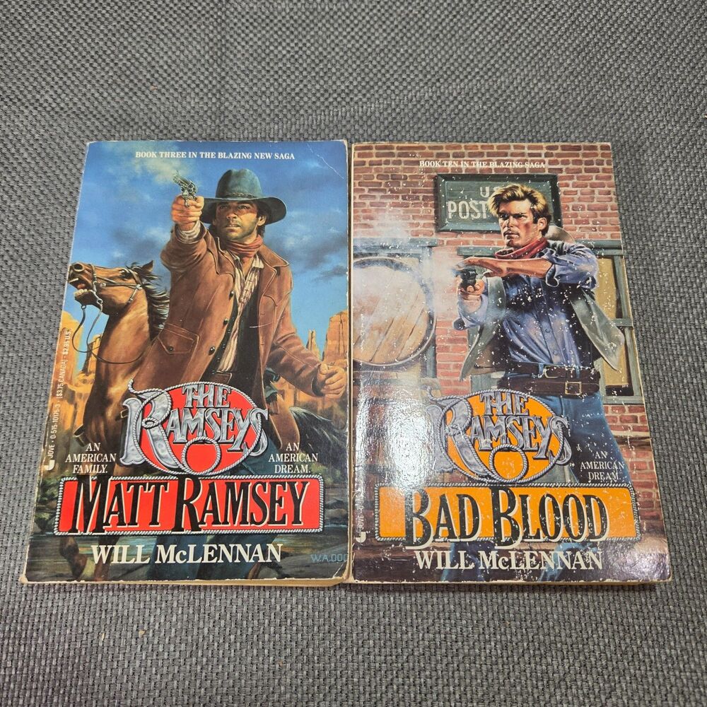 Lot of 2 Will McLennan The Ramseys Western Paperbacks - Nos. 3 & 10